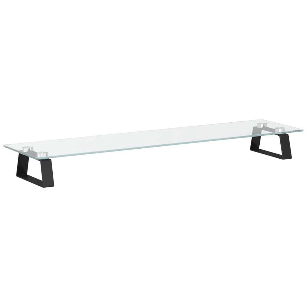 Vidaxx Monitorständer 80x20x8 cm gehärtetes Glas und Metall schwarz