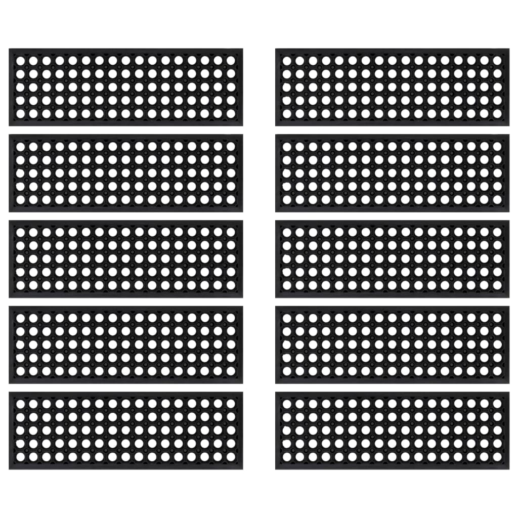 Vidaxx Stufenmatten 10 Stück 25x75 cm Gummi