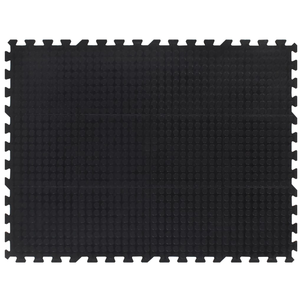 Vidaxxl Gummifliese 12 mm 90x120 cm schwarz