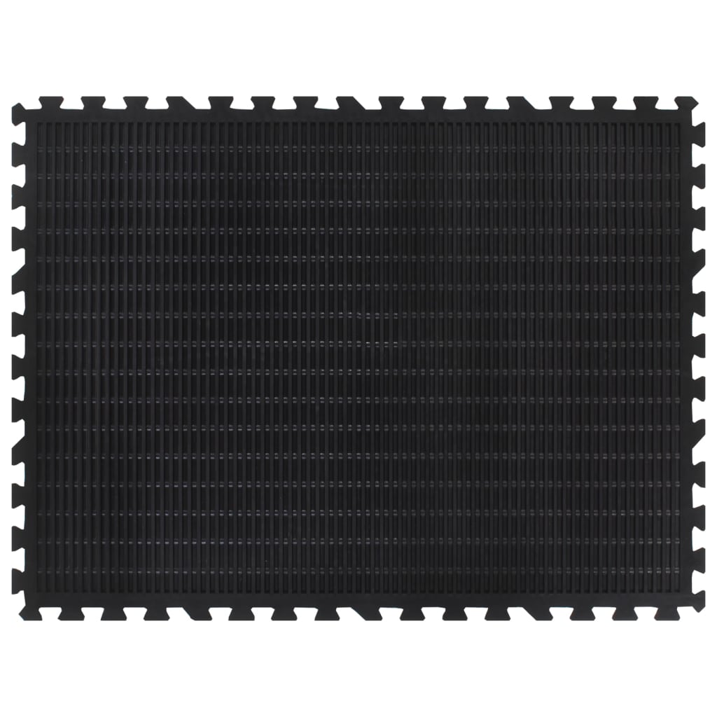 Vidaxxl Gummifliese 12 mm 90x120 cm schwarz