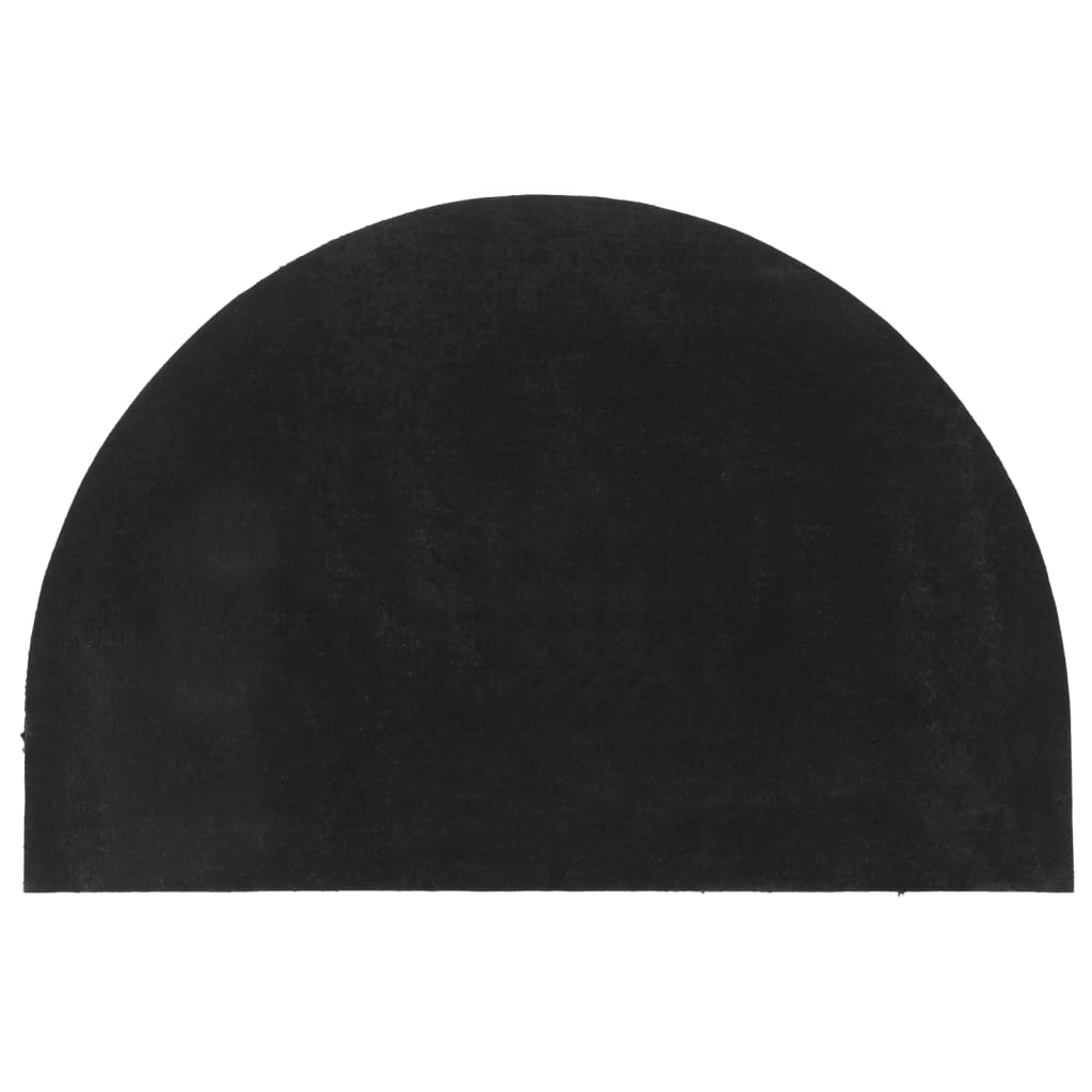VidaXL Fußmatte halbrund 60x90 cm getuftete Kokosfaser dunkelgrau
