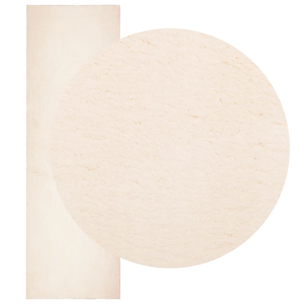 VidaXL Teppich Huarte Kurzflor weich waschbar 80x250 cm Beige