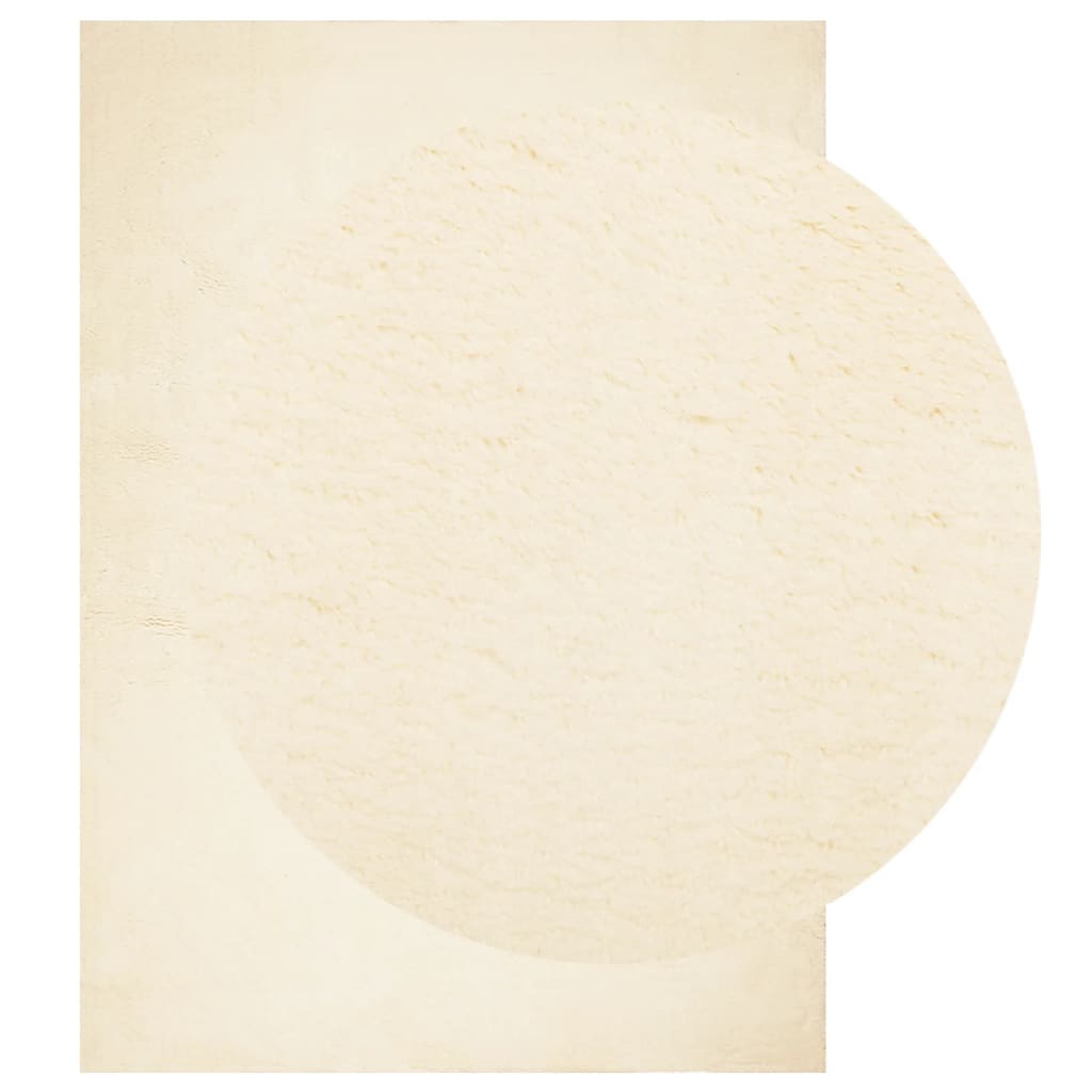 Vidaxx Teppich Huarte Kurzflor weich waschbar 160x230 cm Creme