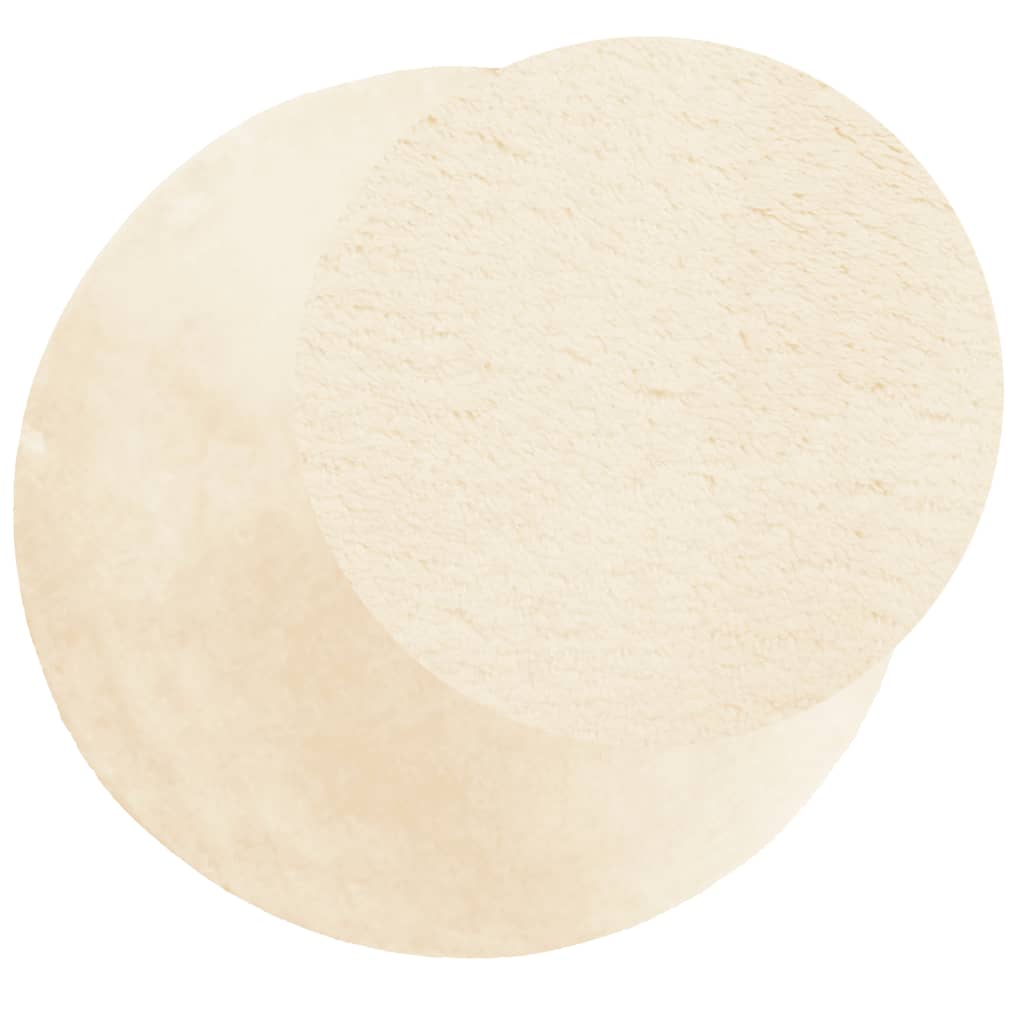 Vidaxl Teppich Huarte Kurzflor weich waschbar ø 120 cm Creme