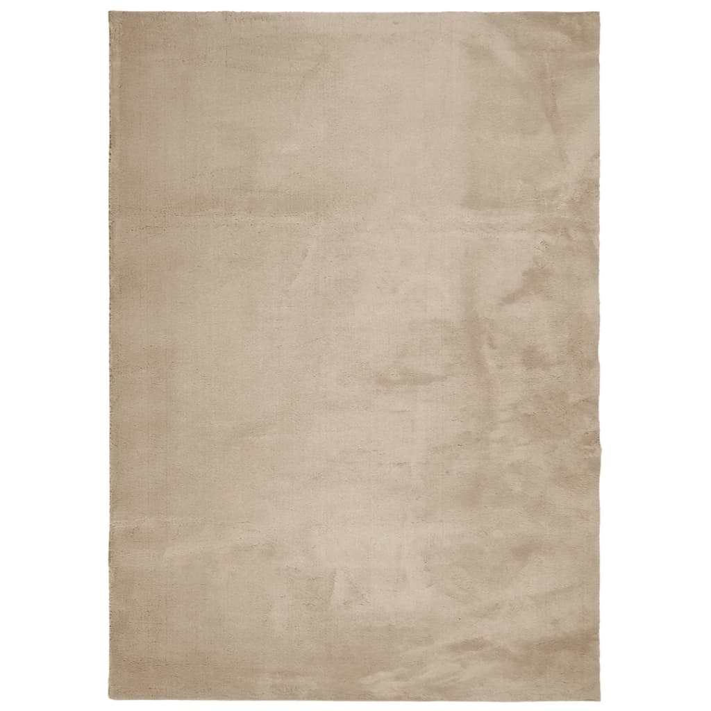 VidaXL Teppich HUARTE Kurzflor weich waschbar 240x340cm sandfarben