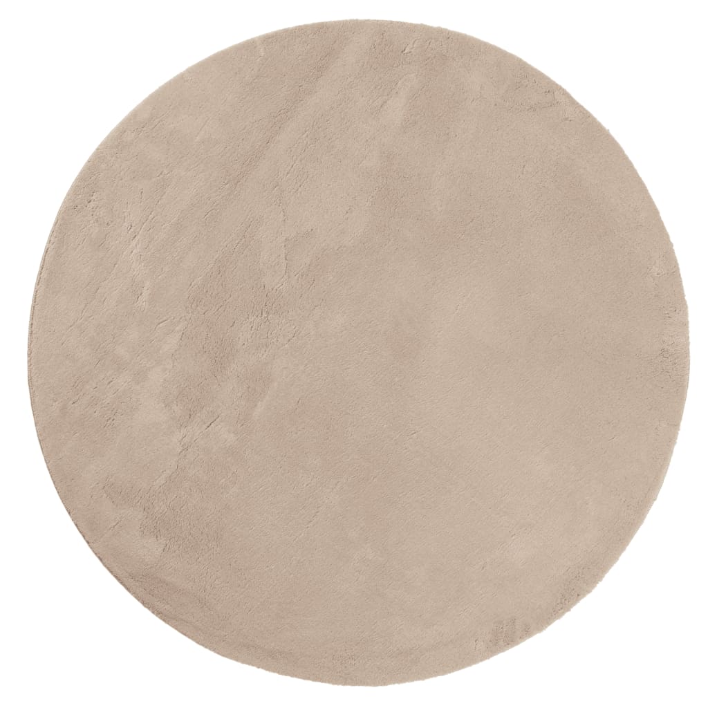 Vidaxl Teppich Huarte Kurzflor weich waschbar ø 160 cm sandfarben