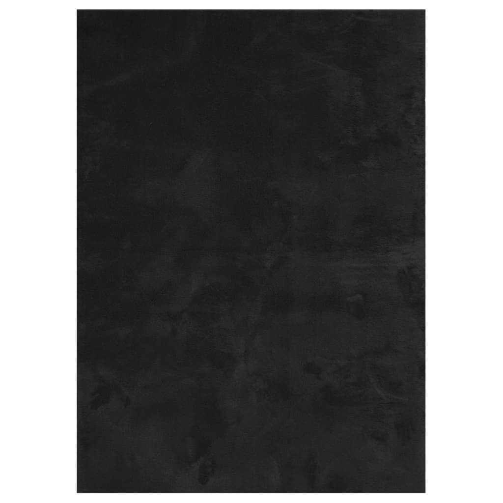 VidaXL Teppich Huarte Kurzflor weich waschbar 200x280 cm schwarz