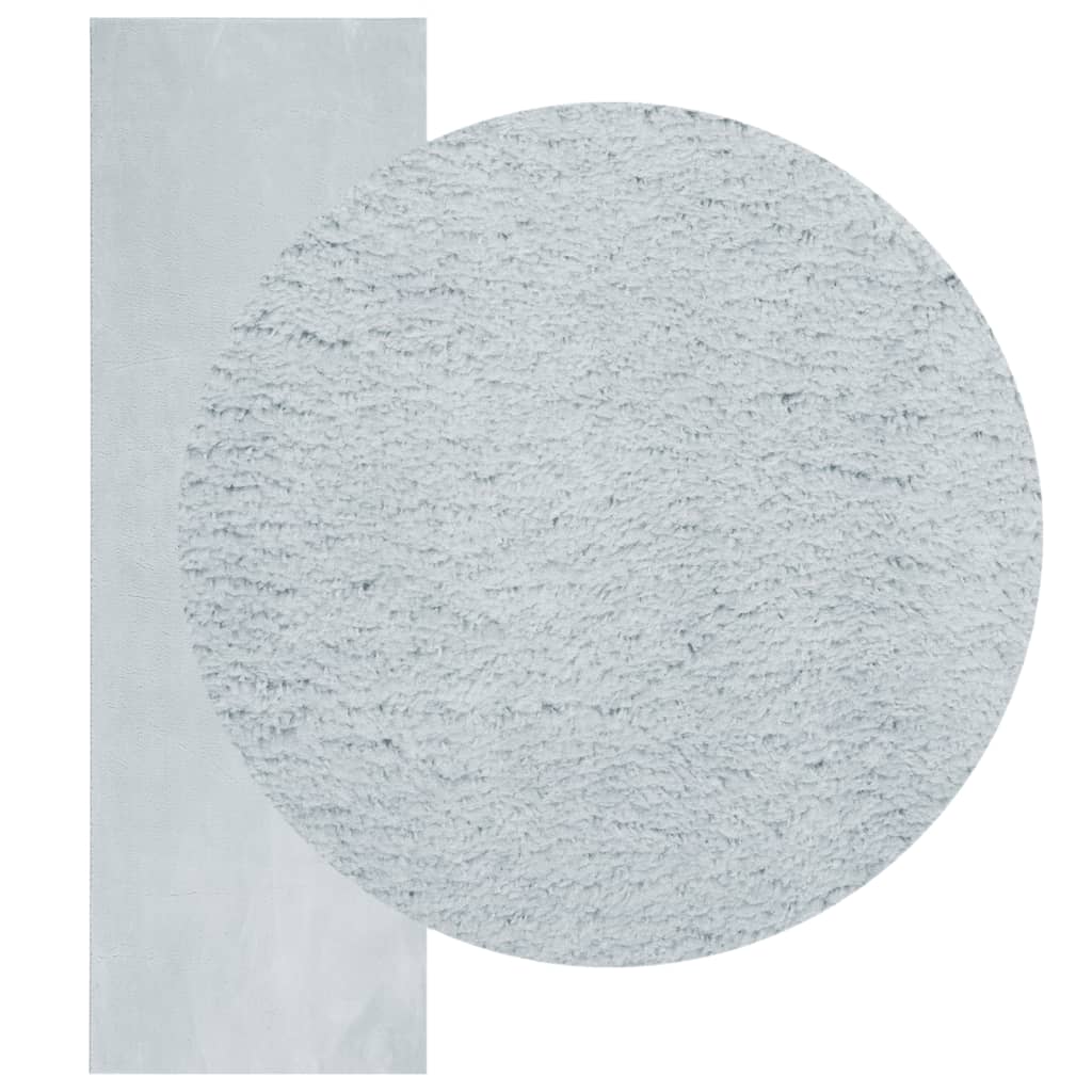VidaXL Teppich Huarte Kurzflor weich waschbar 80x250 cm blau