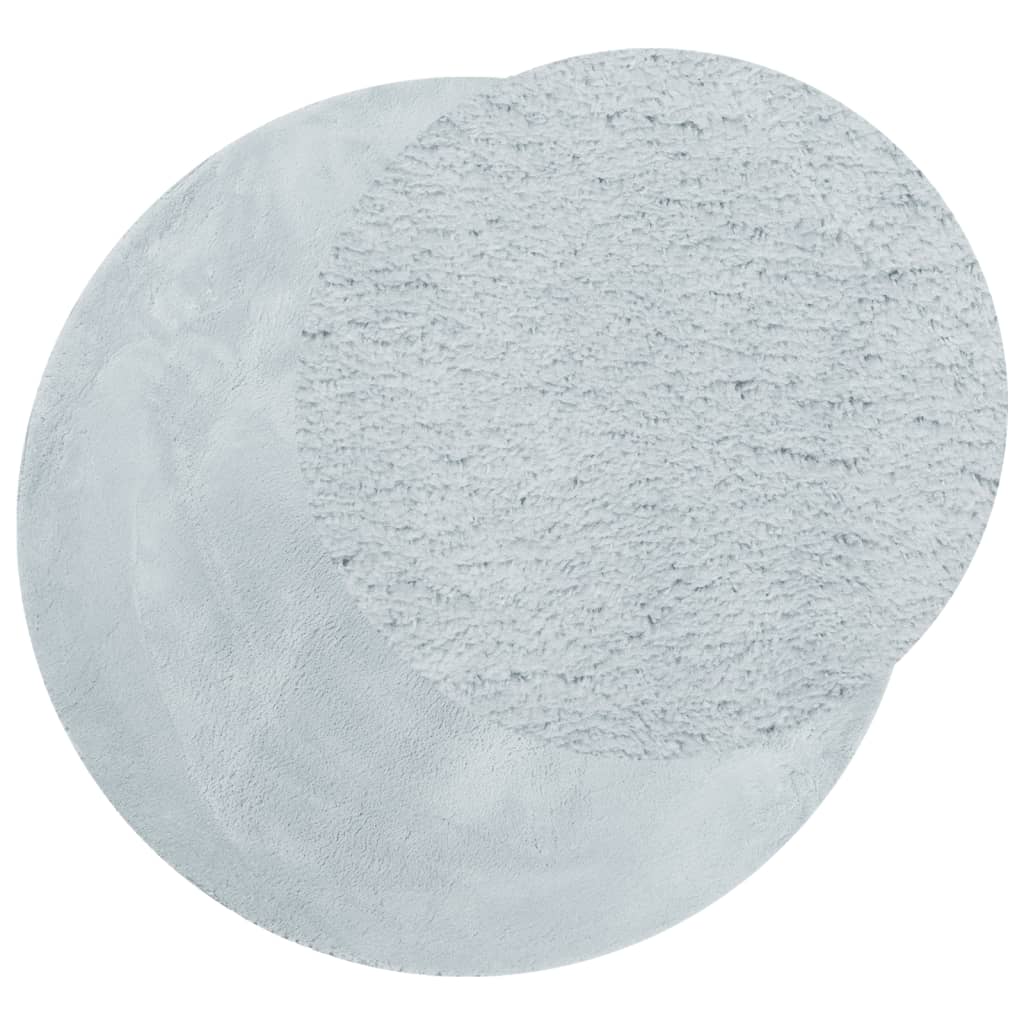 Vidaxl Teppich Huarte Kurzflor weich waschbar ø 100 cm blau
