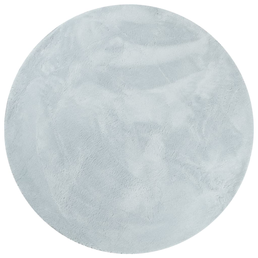 Vidaxl Teppich Huarte Kurzflor weich waschbar ø 120 cm blau
