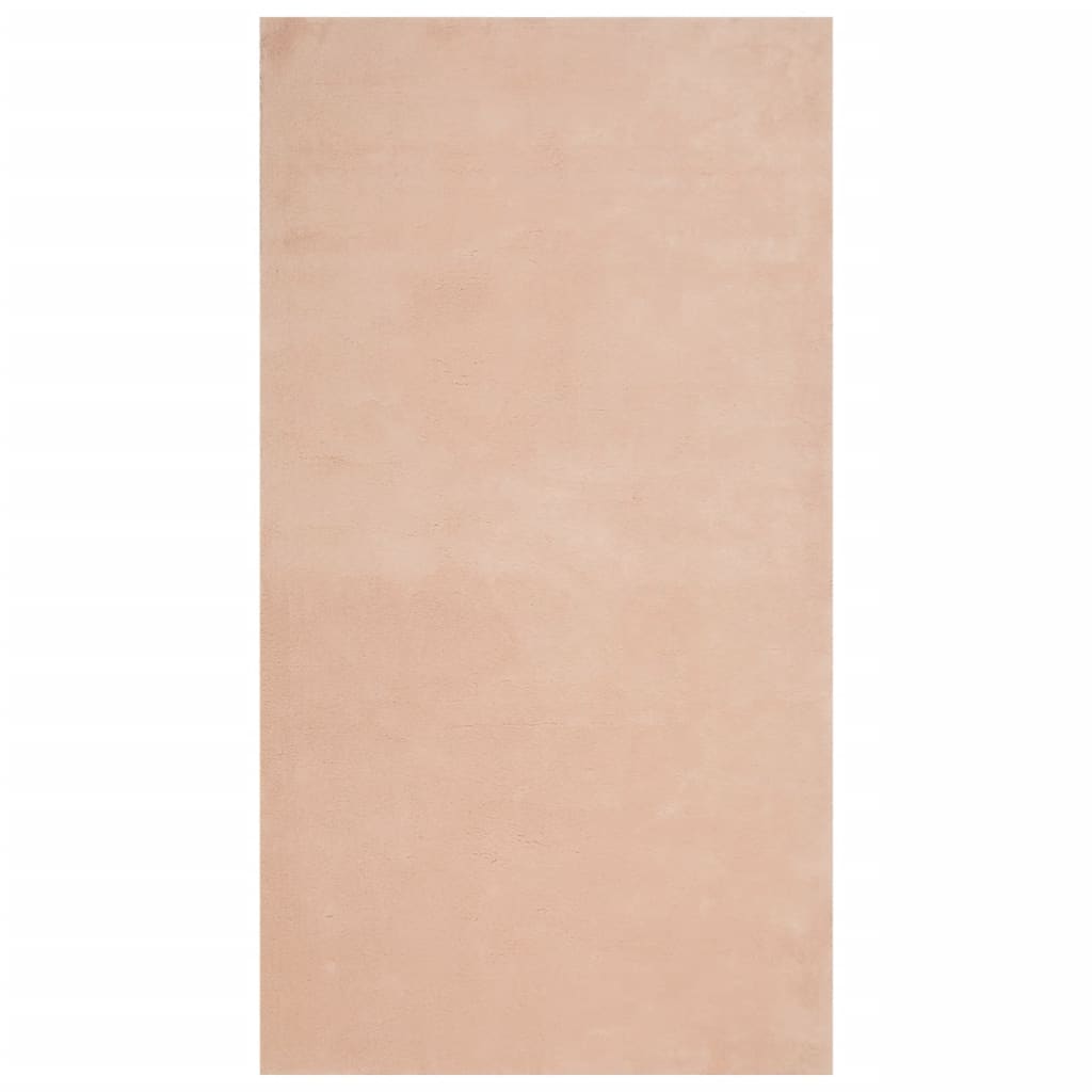 VidaXL Teppich Huarte Kurzflor weich waschbar 60x110 cm rosa