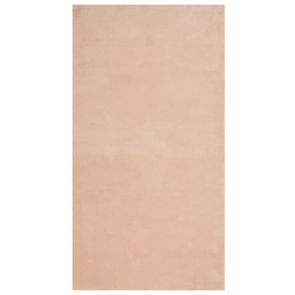 VidaXL Teppich Huarte Kurzflor weich waschbar 80x150 cm rosa