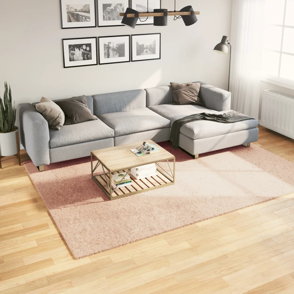 VidaXL Teppich Huarte Kurzflor weich waschbar 200x280 cm rosa