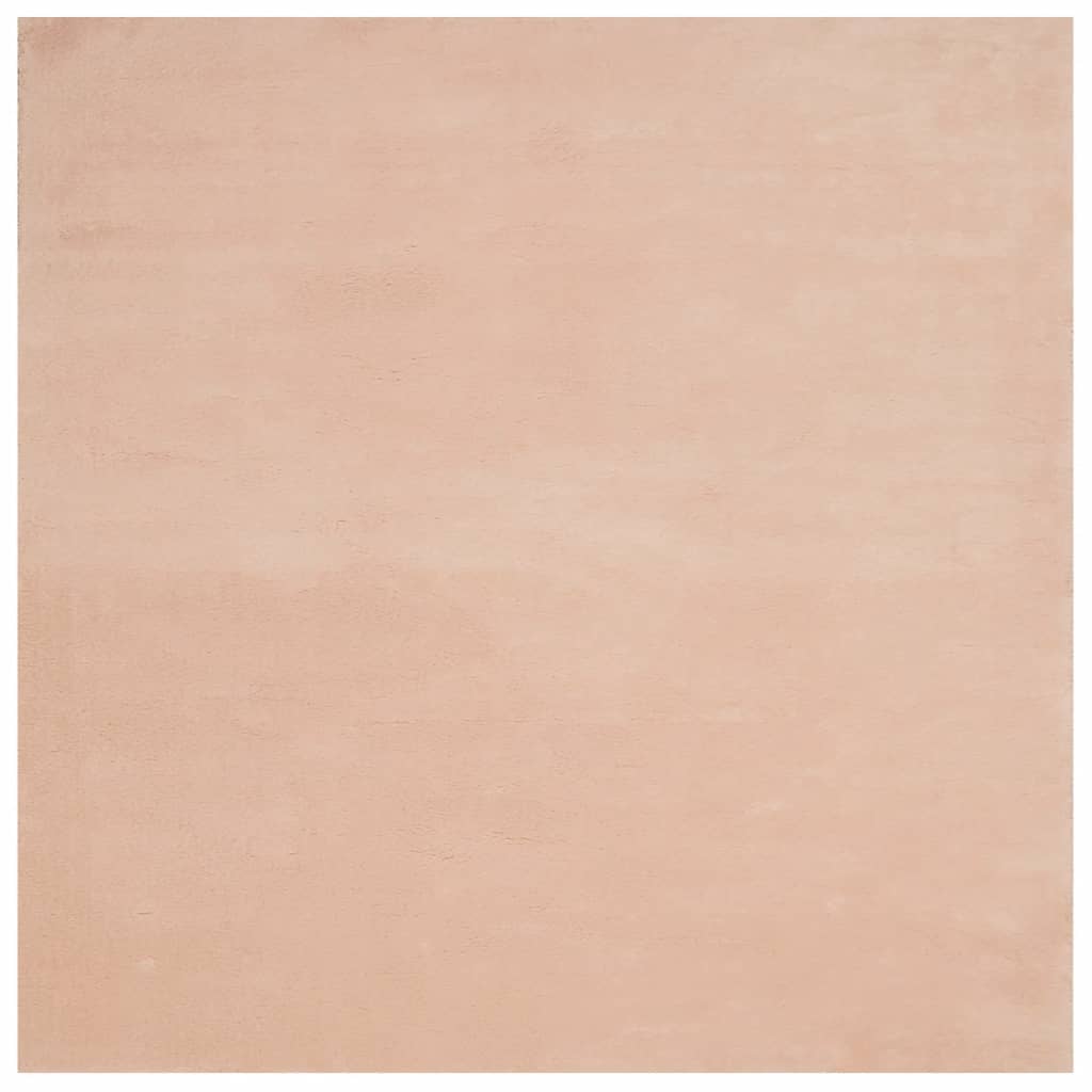 VidaXL Teppich Huarte Kurzflor weich waschbar 240x240 cm rosa