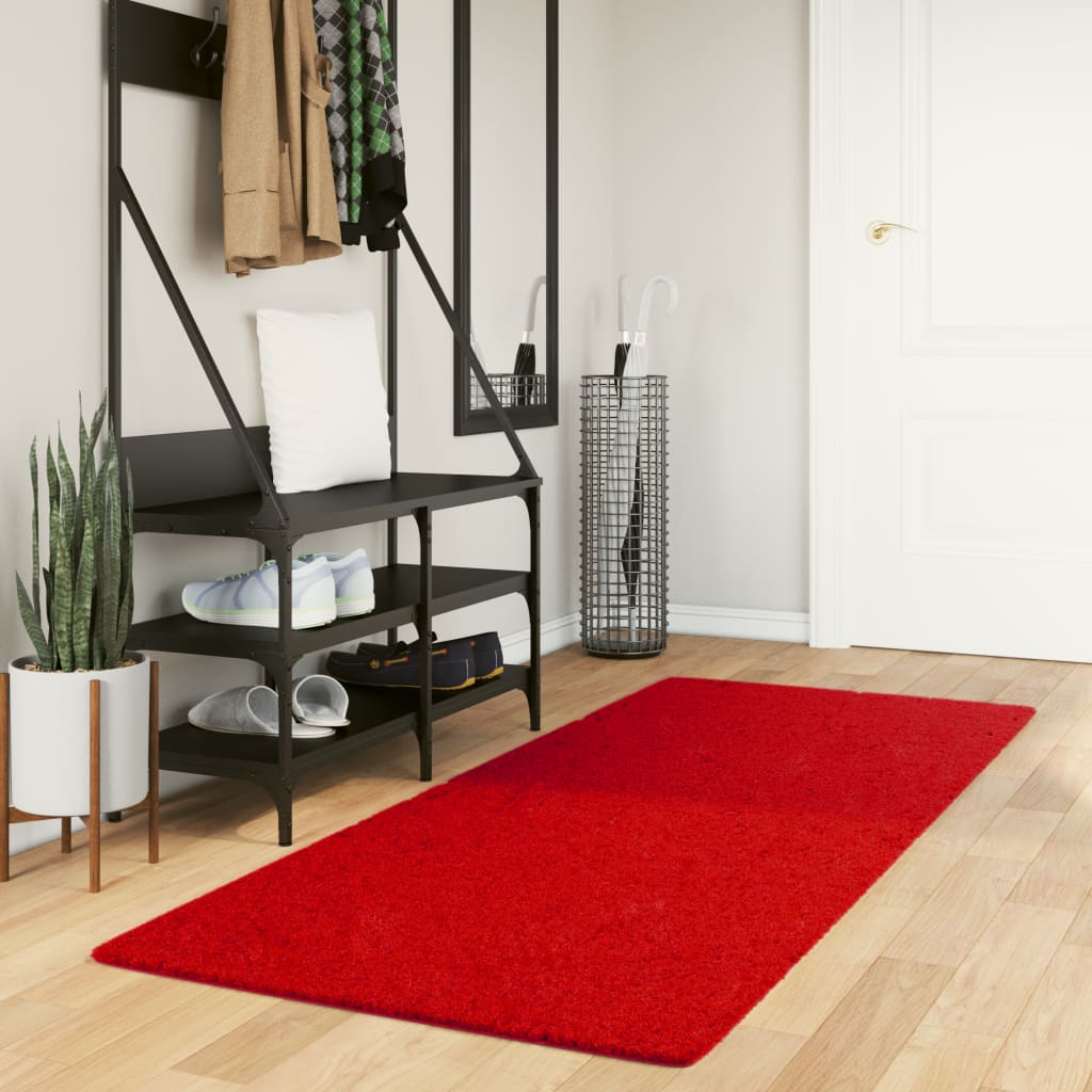 VidaXL Teppich Huarte Kurzflor weich waschbar 80x200 cm rot
