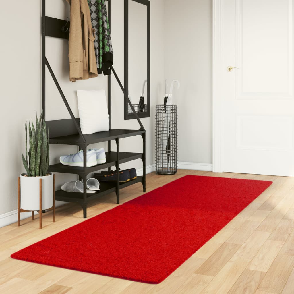 Vidaxx Teppich Huarte Kurzflor weich waschbar 80x250 cm rot