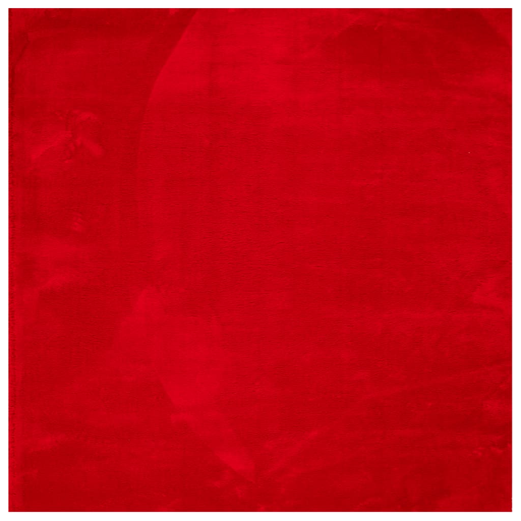 VidaXL Teppich Huarte Kurzflor weich waschbar 160x160 cm rot