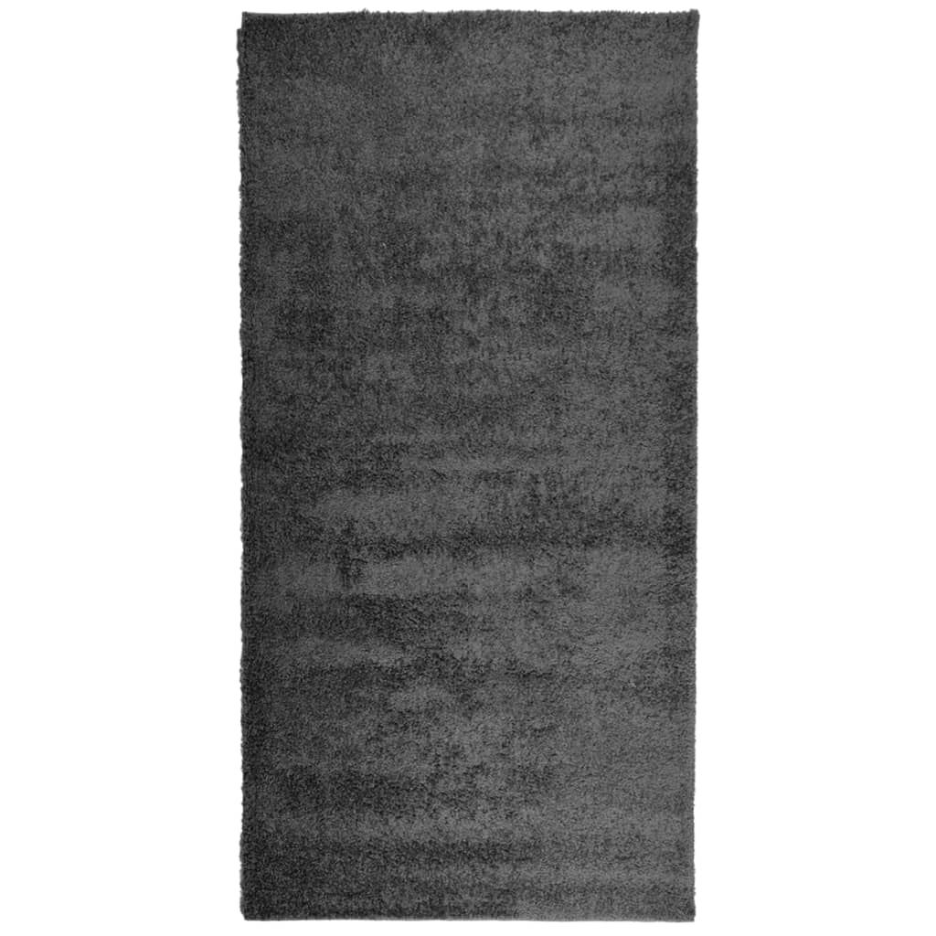 VidaXL Teppich Pamplona Shaggy Hochflor 100x200 cm Anthrazit