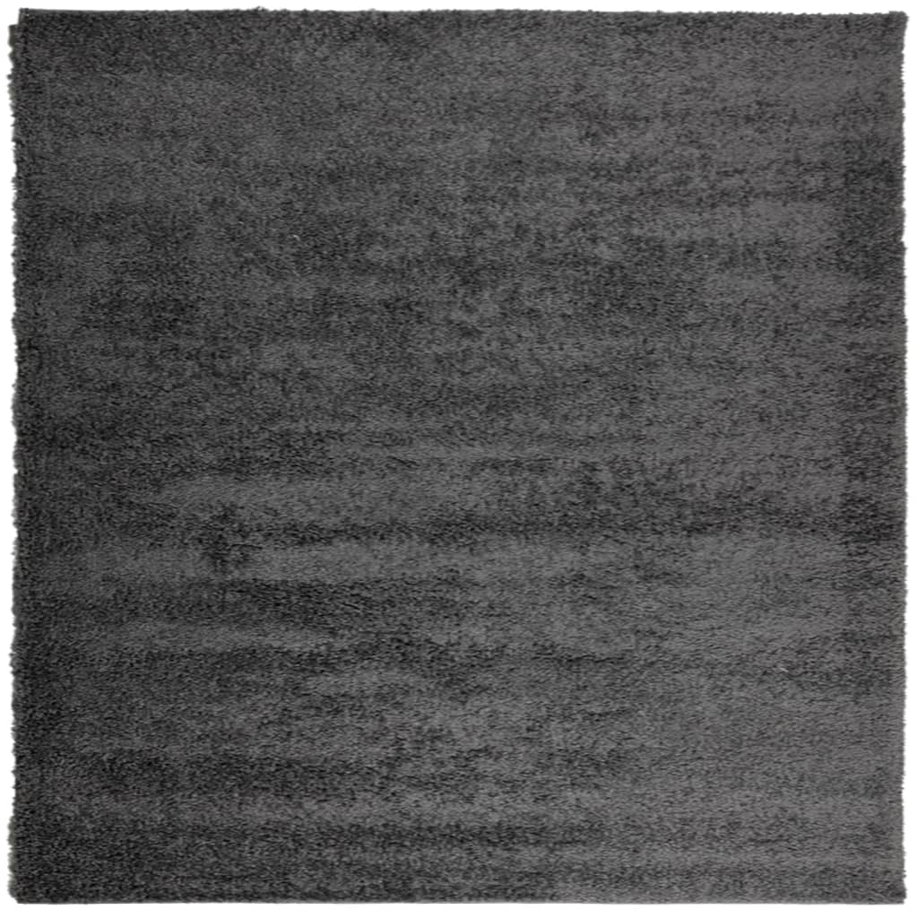 VidaXL Teppich PAMPLONA Shaggy Hochflor 120x120 cm Anthrazit