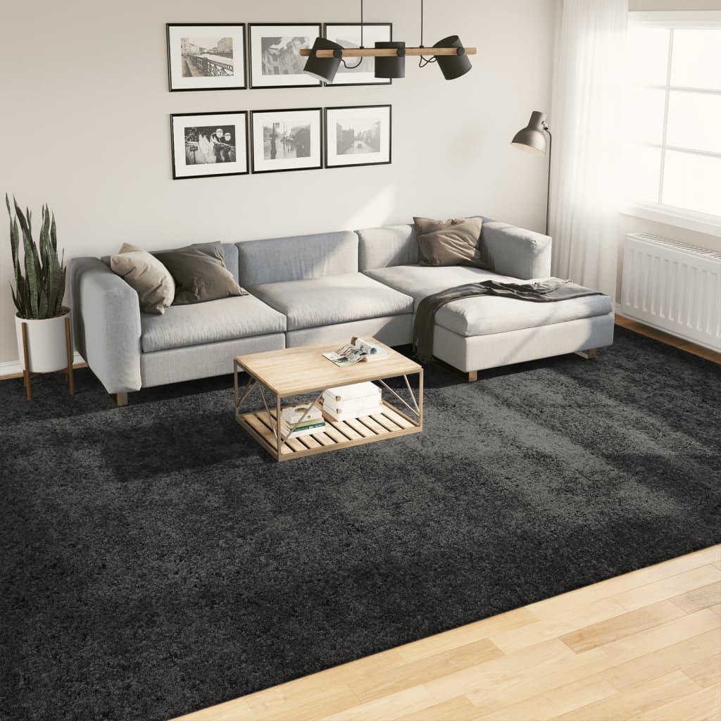 VidaXL Teppich PAMPLONA Shaggy Hochflor 300x400 cm Anthrazit