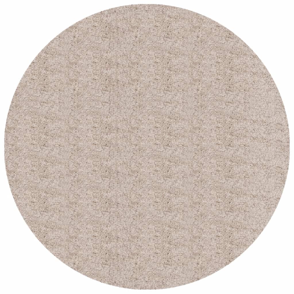Vidaxx Teppich Pamplona Shaggy Hochflor Modern ø 100 cm Beige