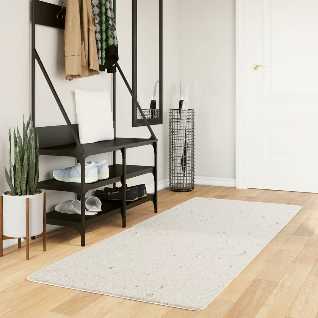 VidaXL Teppich Pamplona Shaggy Hochflor Modern 80x200 cm Creme