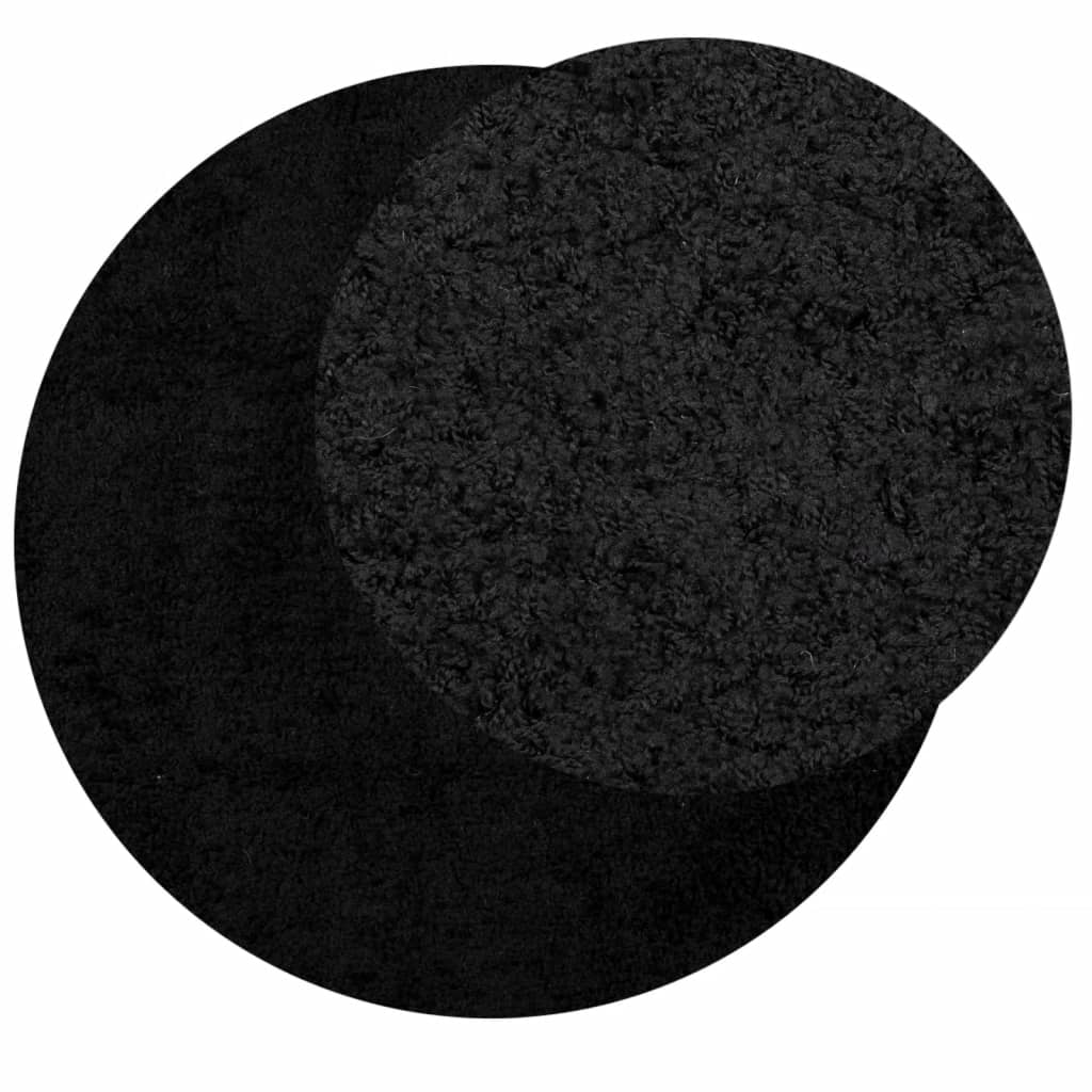 Vidaxx Teppich Pamplona Shaggy Hochflor Modern ø 280 cm Schwarz