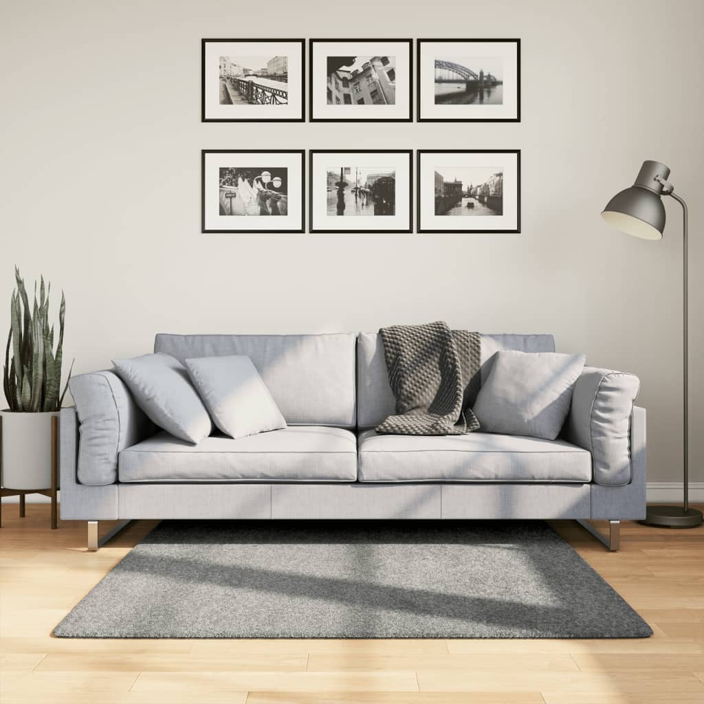 VidaXL Teppich Pamplona Shaggy Hochflor Modern 120x120 cm Grün