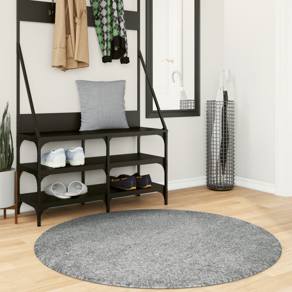 VidaXL Teppich Pamplona Shaggy Hochflor Modern ø 120 cm Grün