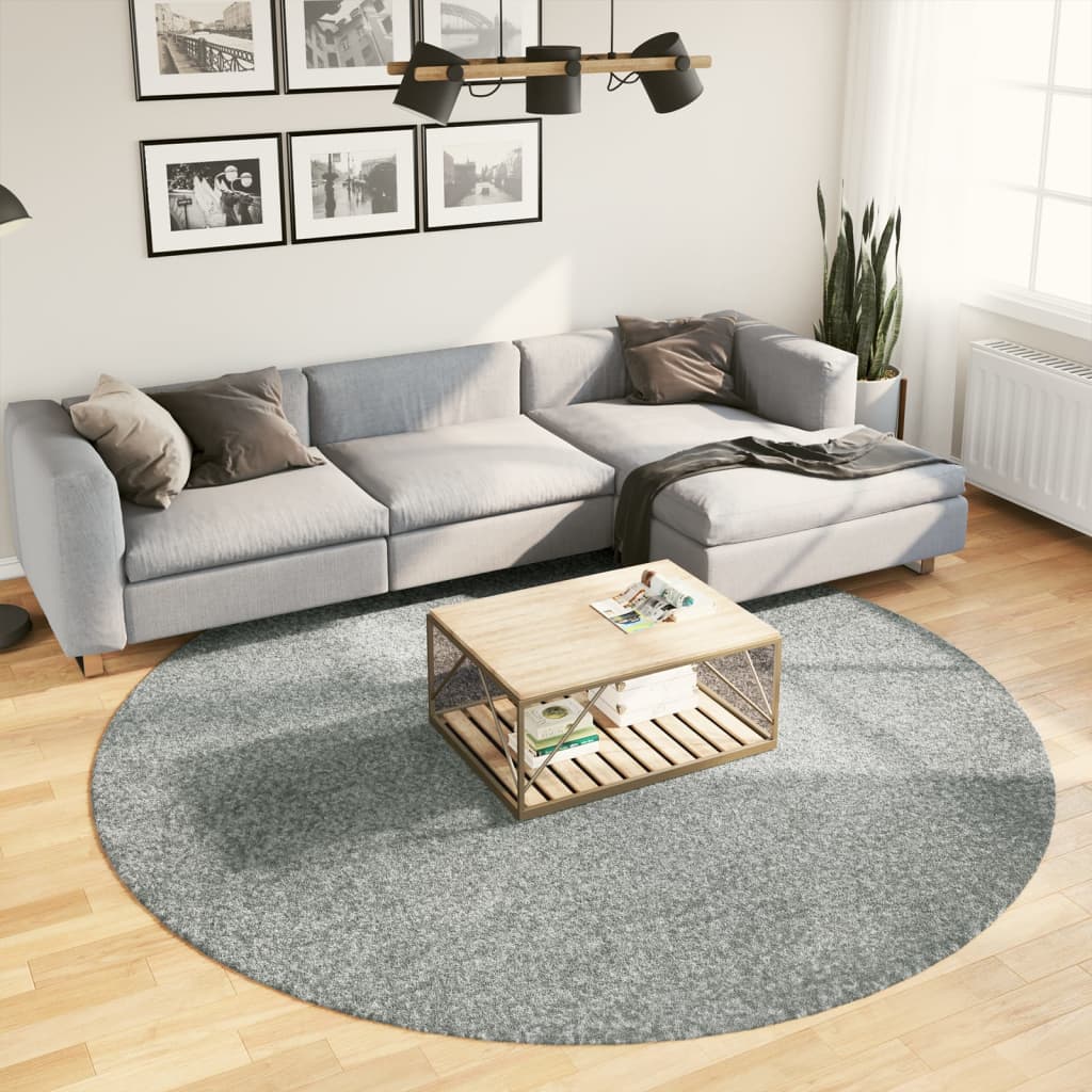 Vidaxx Teppich Pamplona Shaggy Hochflor Modern ø 240 cm Grün