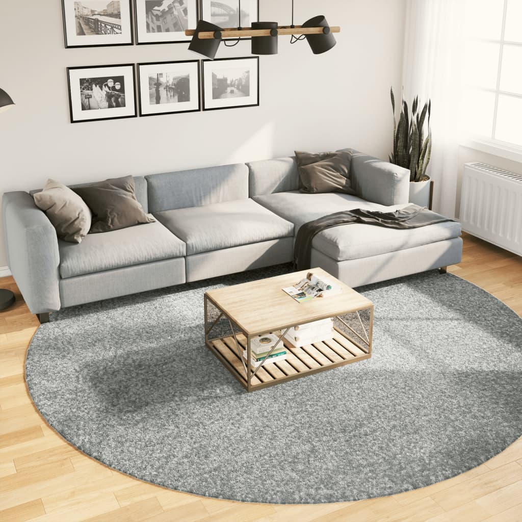 VidaXL Teppich Pamplona Shaggy Hochflor Modern ø 280 cm Grün