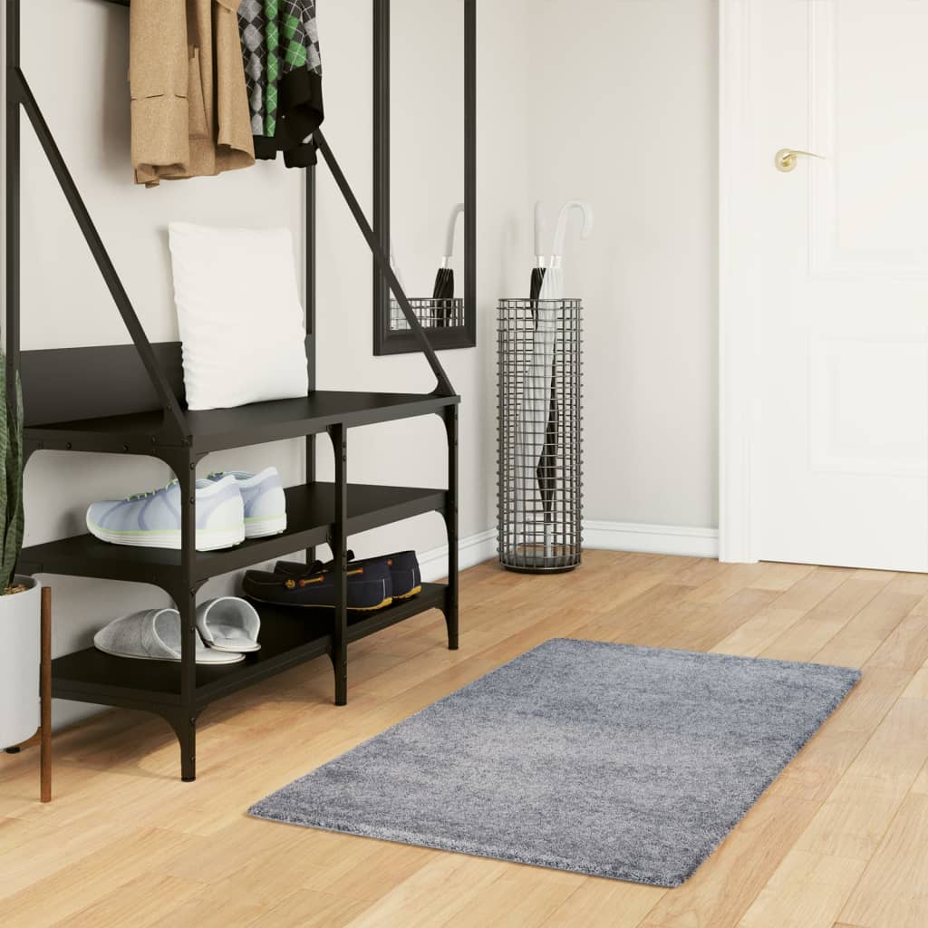 VidaXL Teppich Pamplona Shaggy Hochflor Modern 60x110 cm Blau
