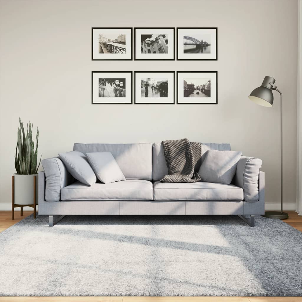 VidaXL Teppich Pamplona Shaggy Hochflor Modern 200x200 cm Blau