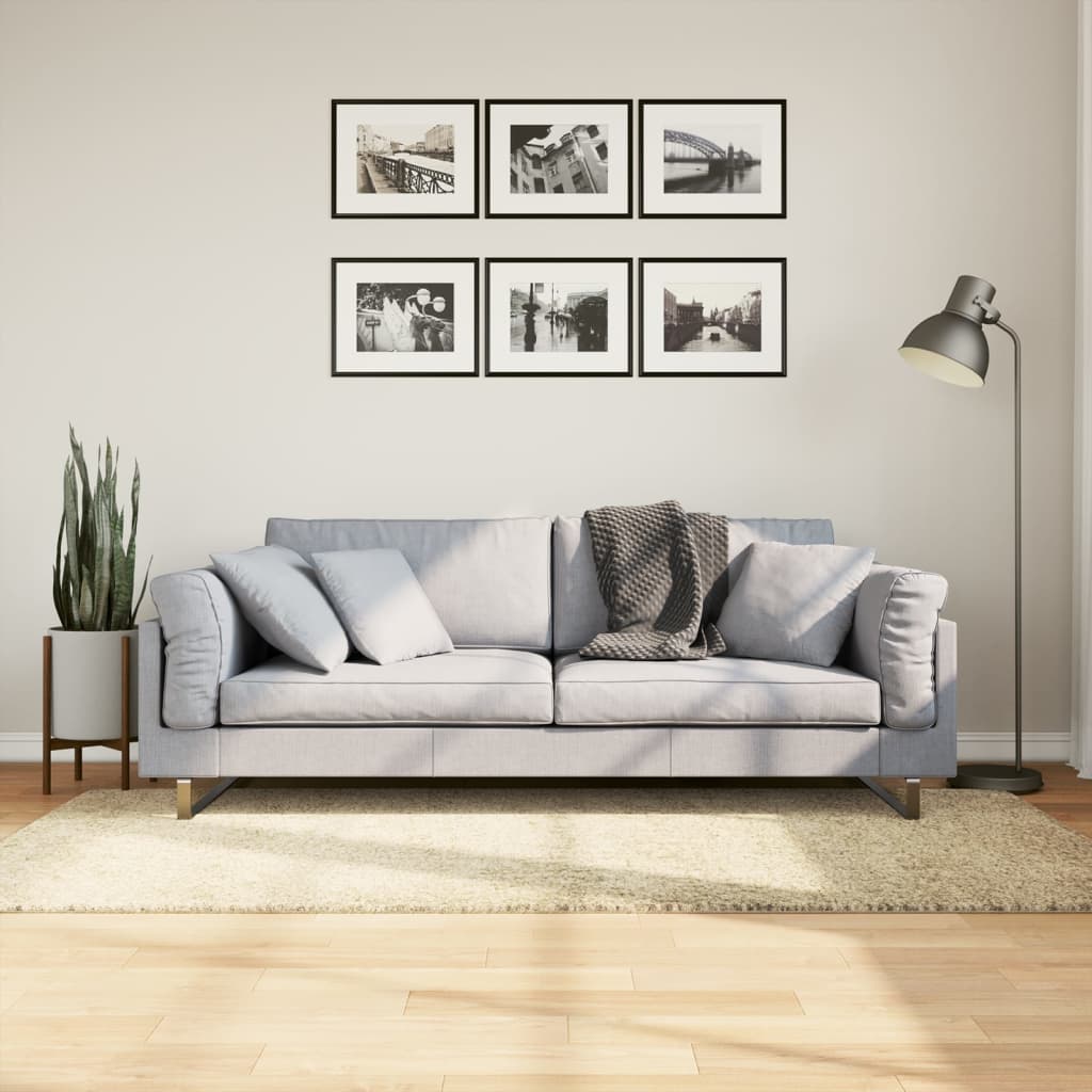 VidaXL Teppich Pamplona Shaggy Hochflor Modern 100x200 cm Gold