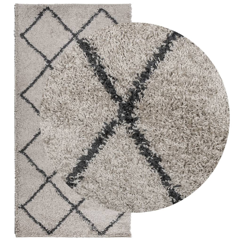 VidaXL Teppich Pamplona Shaggy Hochflor 100x200 cm Beige Anthrazit
