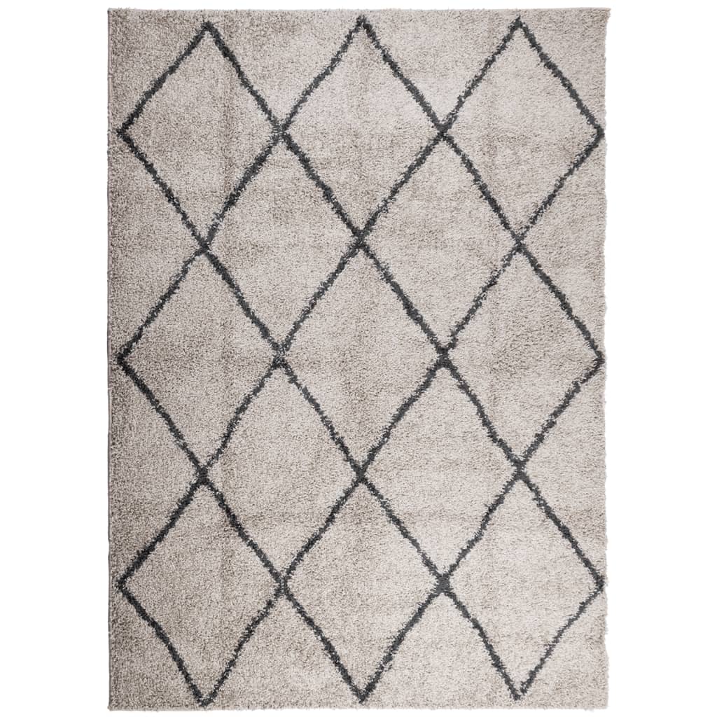 VidaXL Teppich Pamplona Shaggy Hochflor 200x280 cm Beige Anthrazit