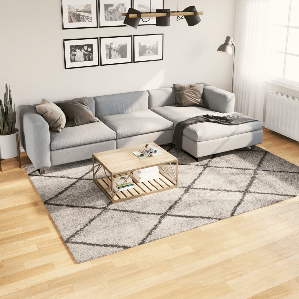 VidaXL Teppich Pamplona Shaggy Hochflor 200x280 cm Beige Anthrazit