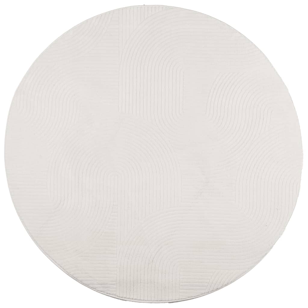 Vidaxl Teppich Iza Kurzflor skandinavisch ø 80 cm creme