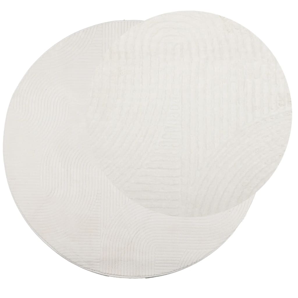 VidaXL Teppich IZA Kurzflor skandinavisch Ø 200 cm Creme