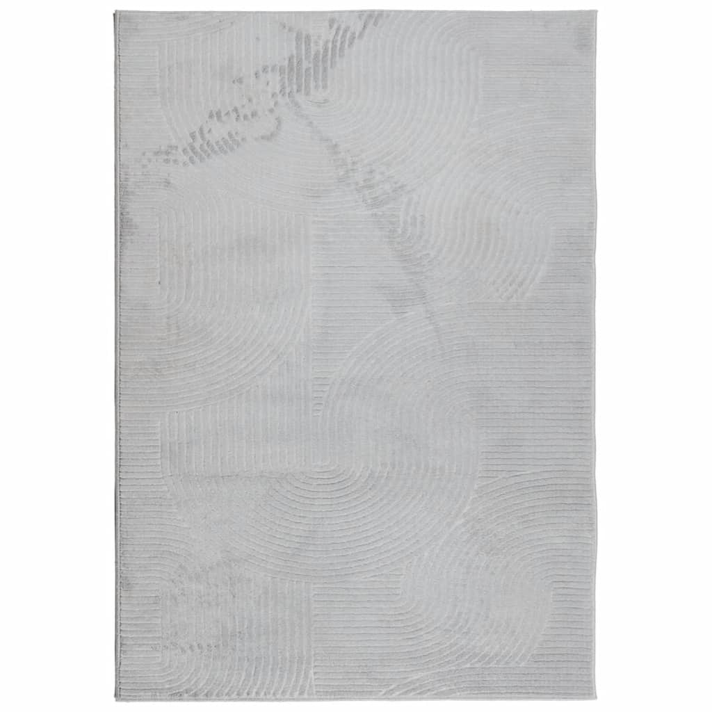 VidaXL Teppich Iza Kurzflor skandinavisch 140x200 cm grau