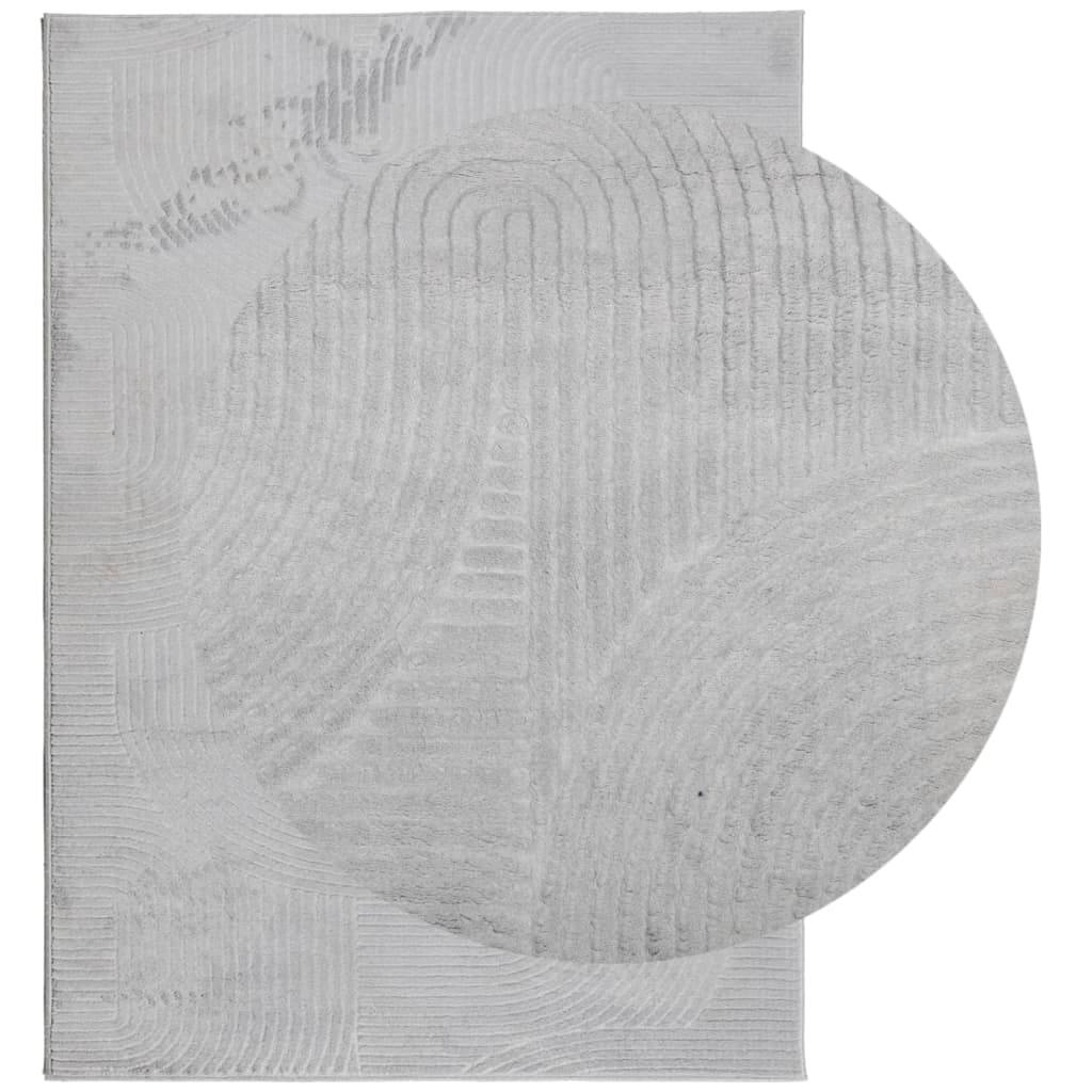 VidaXL Teppich Iza Kurzflor skandinavisch 200x280 cm grau