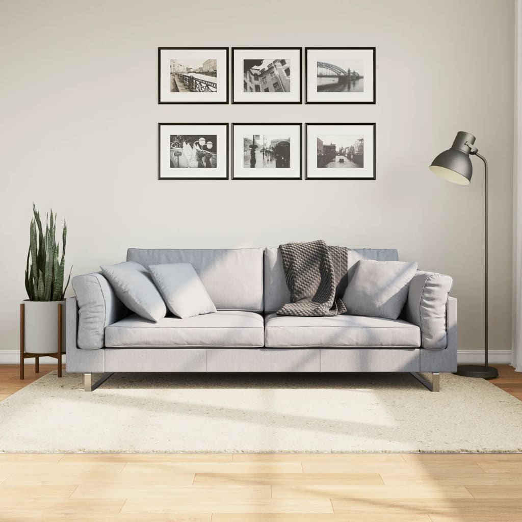 VidaXL Teppich Oviedo Niederflor 140x200 cm beige