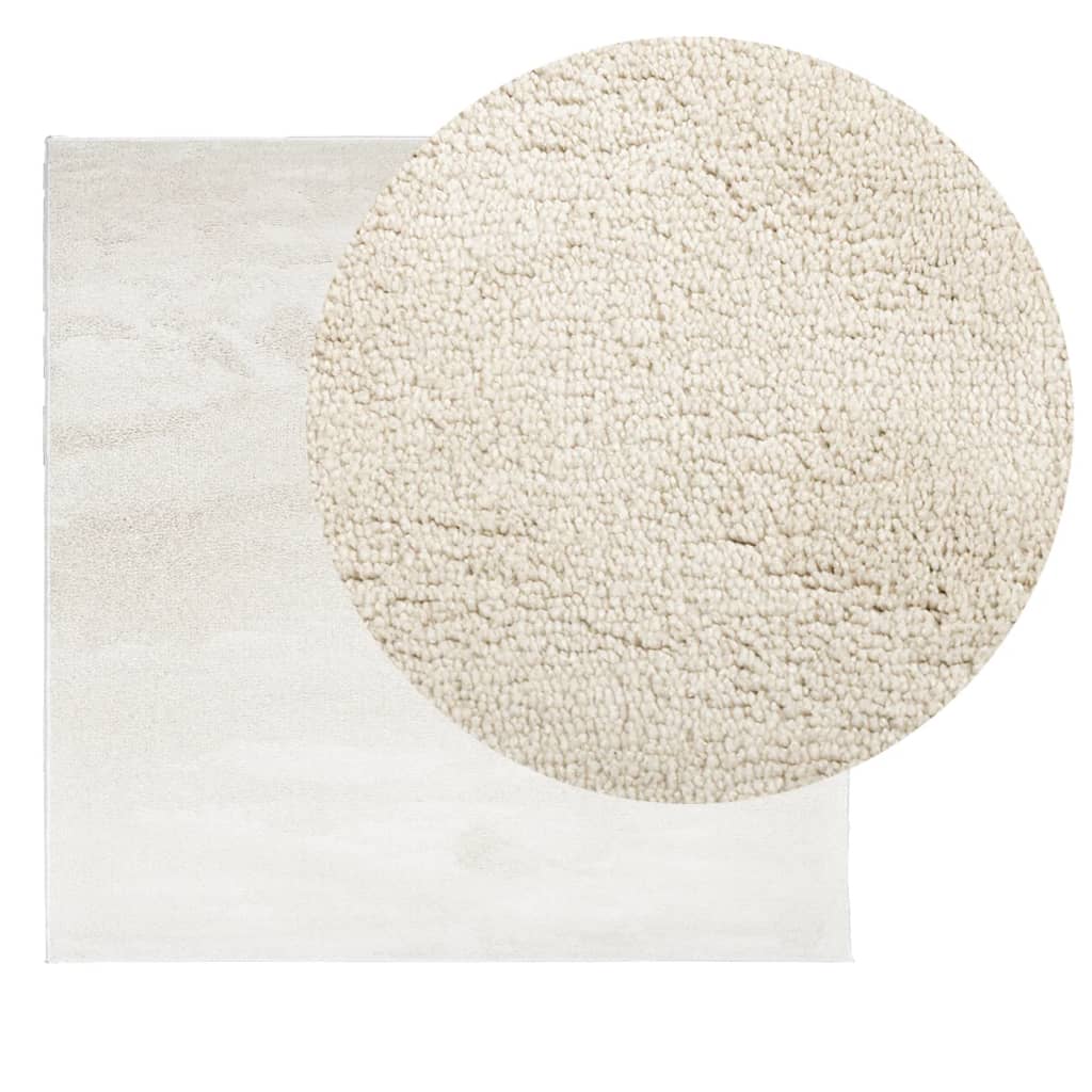 VidaXL Teppich Oviedo Niederflor 160x160 cm beige