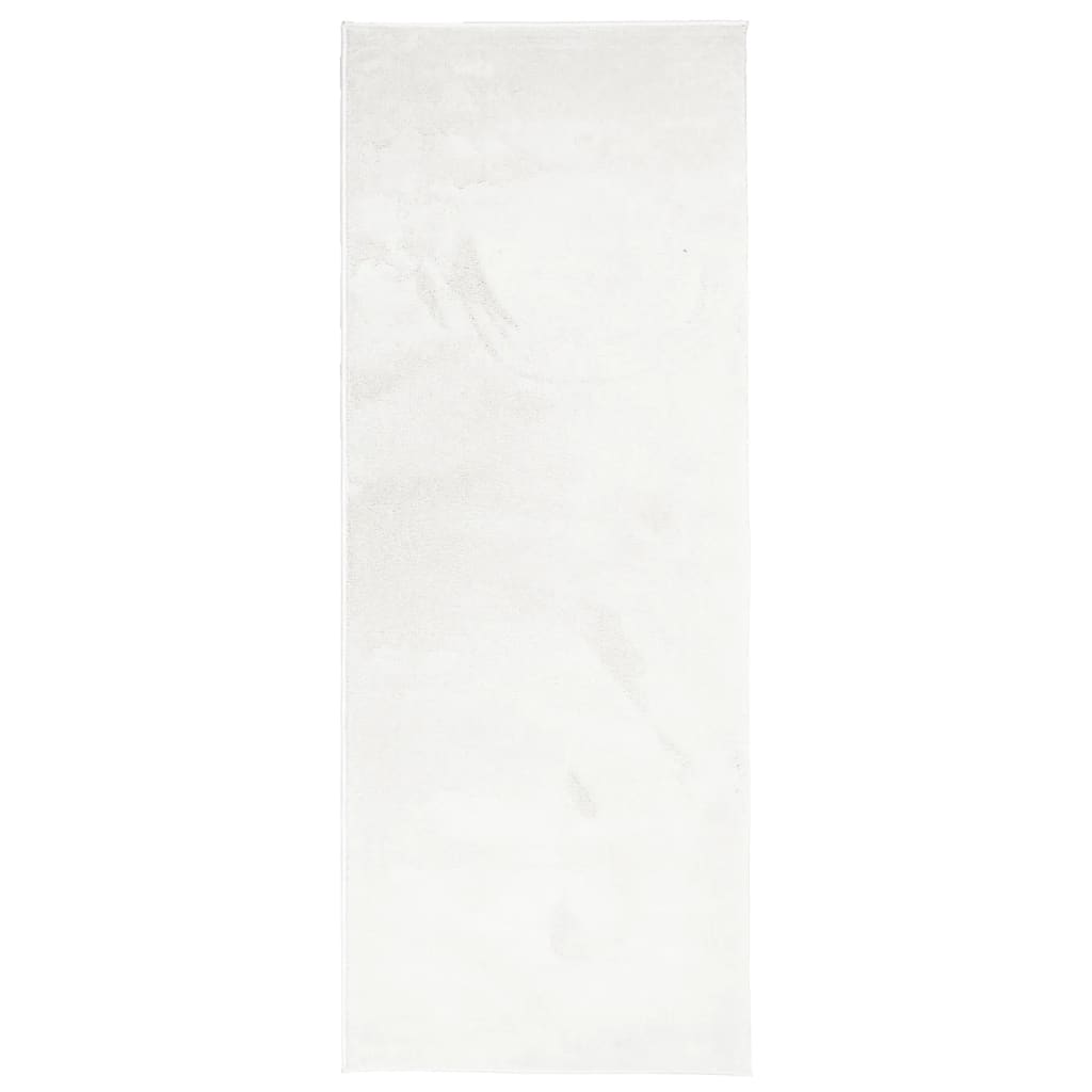 VidaXL Teppich Oviedo niedriger Flor 80x200 cm Creme