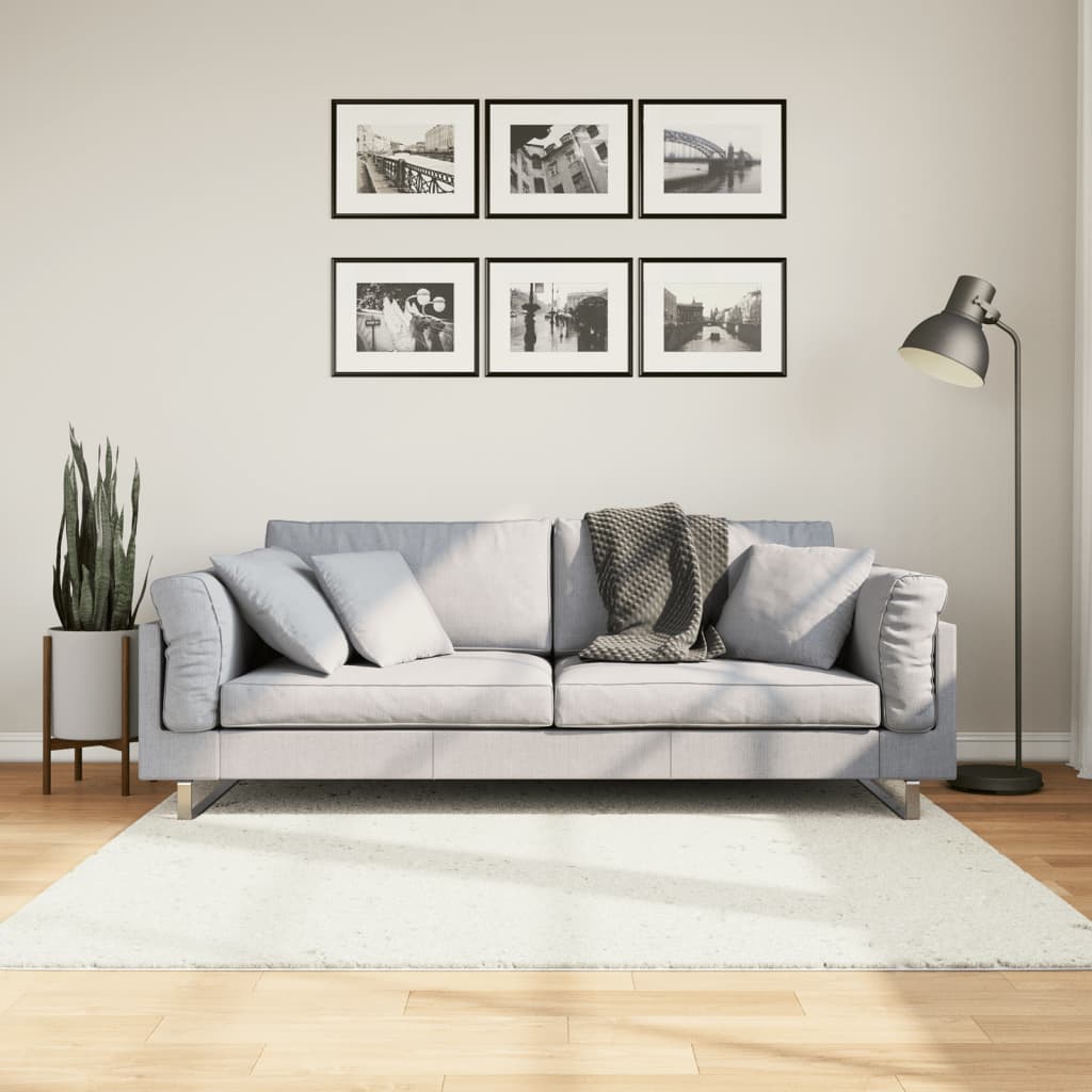 Vidaxx Teppich Oviedo Niederflor 160x160 cm Creme