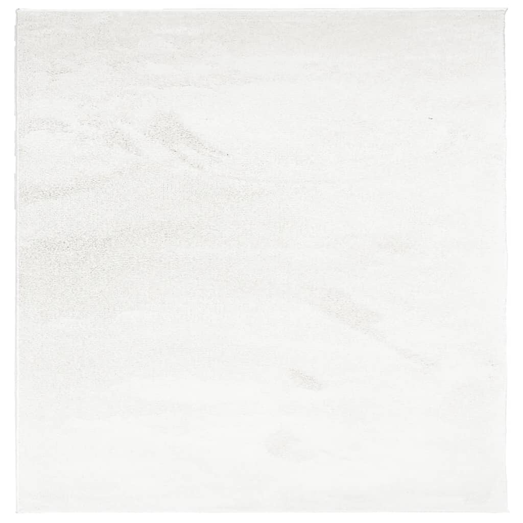 VidaXL Teppich OVIEDO niedriger Flor 240x240 cm creme