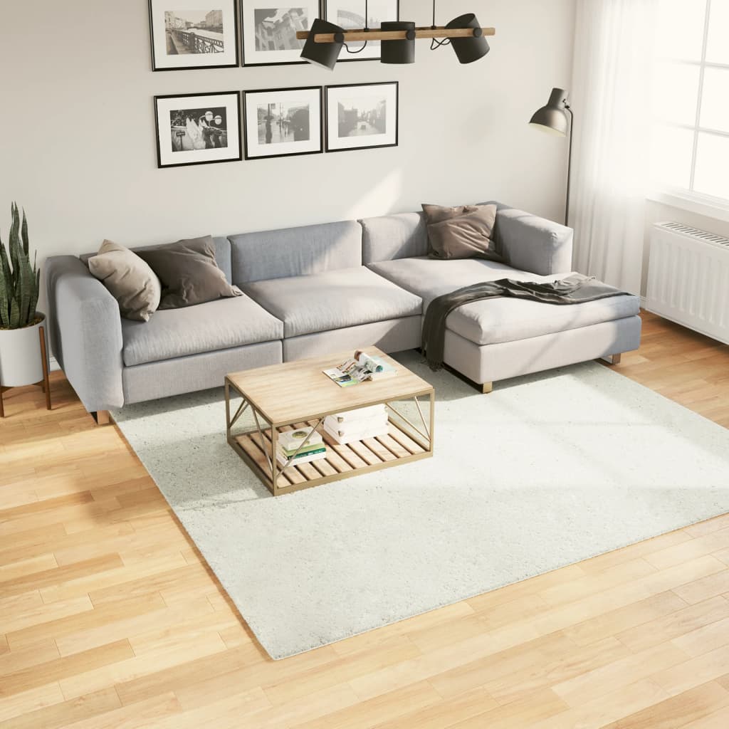 VidaXL Teppich OVIEDO niedriger Flor 240x240 cm creme