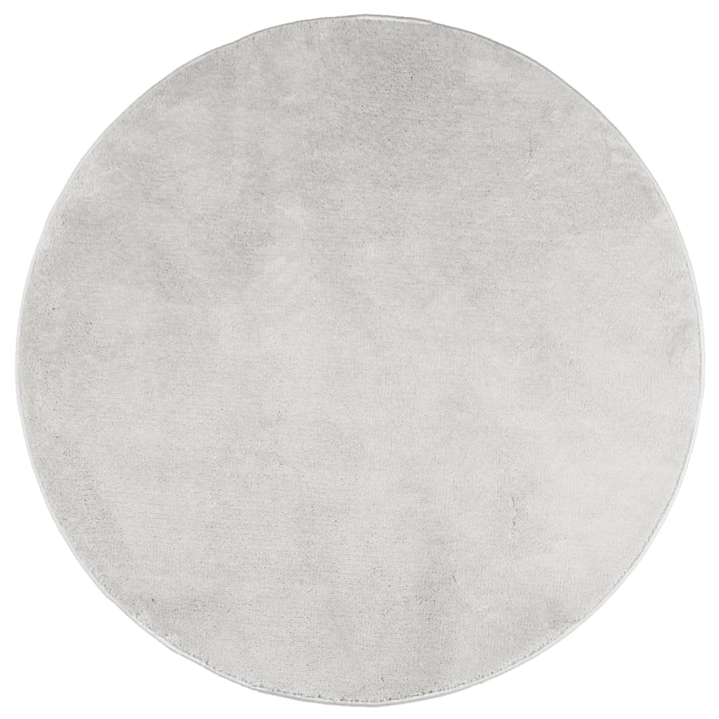 Vidaxx Teppich Oviedo Niederflor ø 120 cm grau
