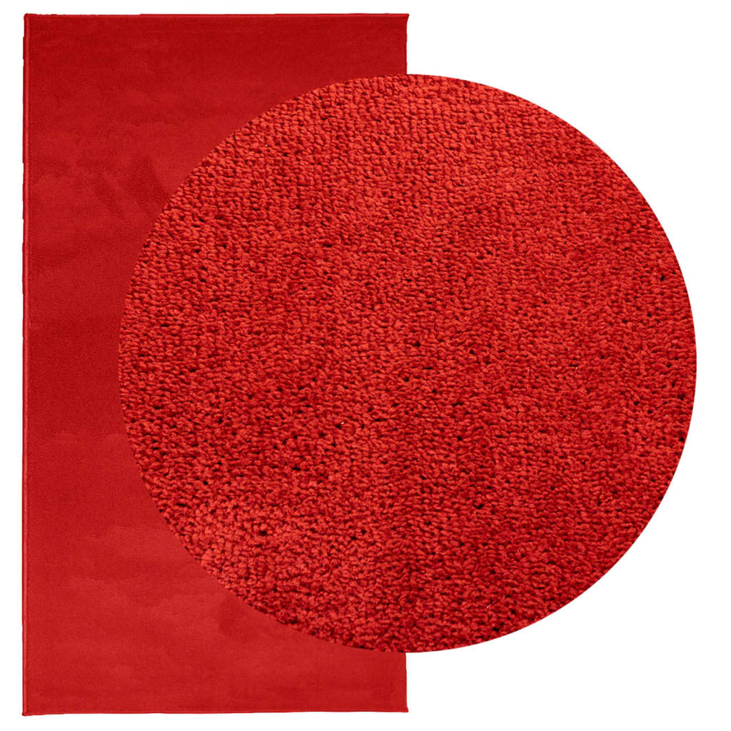 VidaXL Teppich Oviedo niedriger Flor 80x150 cm rot