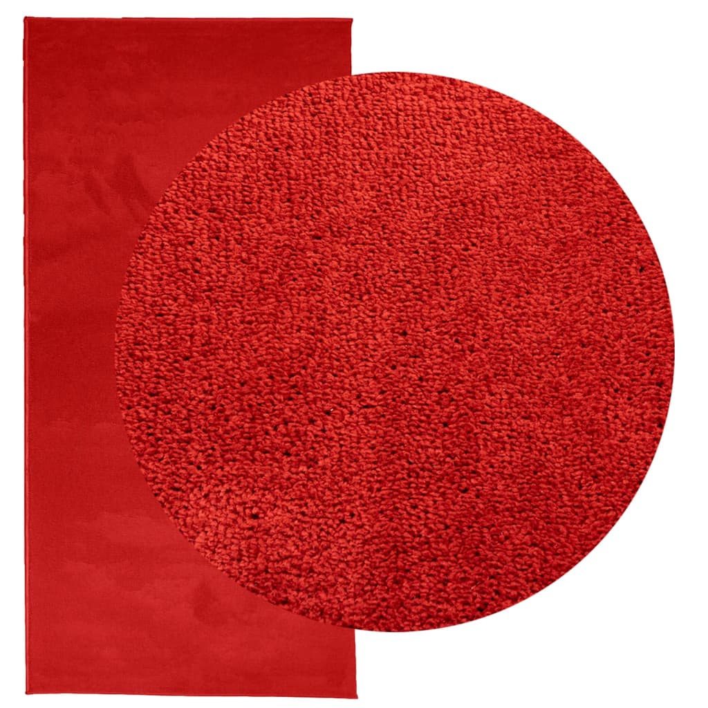 VidaXL Teppich Oviedo niedriger Flor 100x200 cm rot